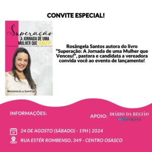 Auditório do Jornal Diário da Região será palco para Lançamento do Livro “Superação A Jornada de uma Mulher que Venceu”