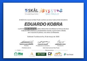 Skål Internacional São Paulo realiza viagem turística cultural e homenageia Eduardo Kobra