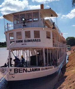 Eletrobras avança na restauração do Vapor Benjamim Guimarães, no Rio São Francisco, em Minas Gerais