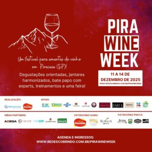 Paulistas poderão curtir o Pira Wine Week entre 11 e 14 de dezembro