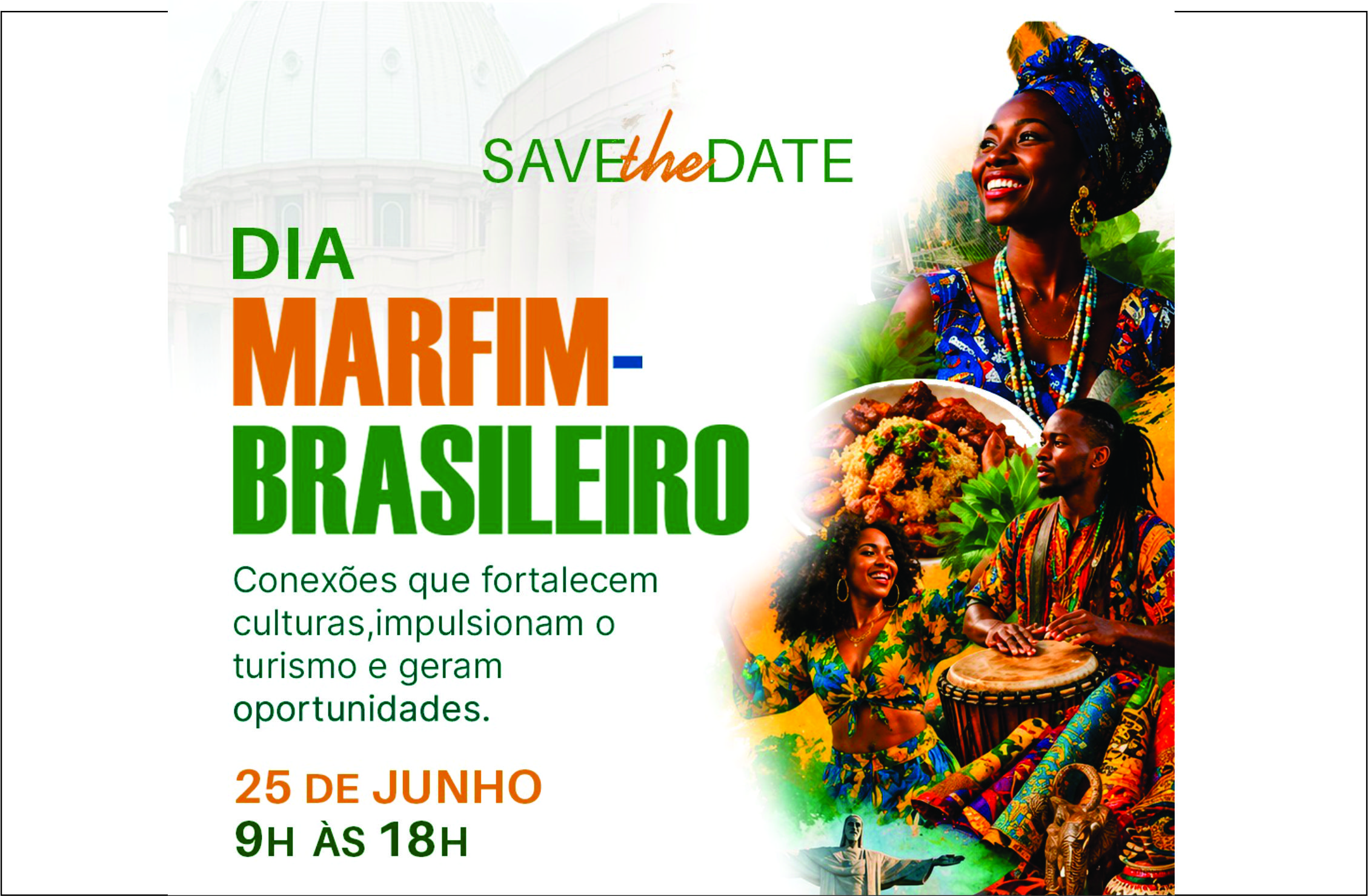 Dia Marfinense Brasileiro terá palestras, degustação de pratos típicos e espetáculo musical Dia Marfinense Brasileiro terá palestras, degustação de pratos típicos e espetáculo musical