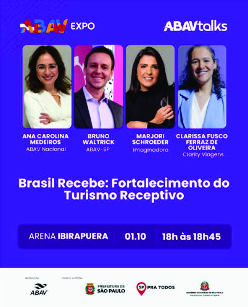 Com mais de 50 capacitações, Abav Talks coloca IA e turismo de nicho no centro das atenções Com mais de 50 capacitações, Abav Talks coloca IA e turismo de nicho no centro das atenções